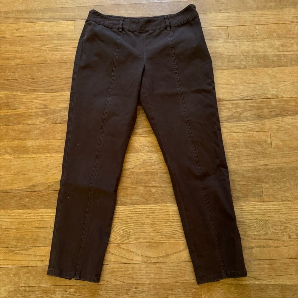 Dana Buchman brown straight leg casual ankle pants size 10
 b29